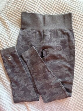 Gymshark Purple Camo High-Waist Leggings